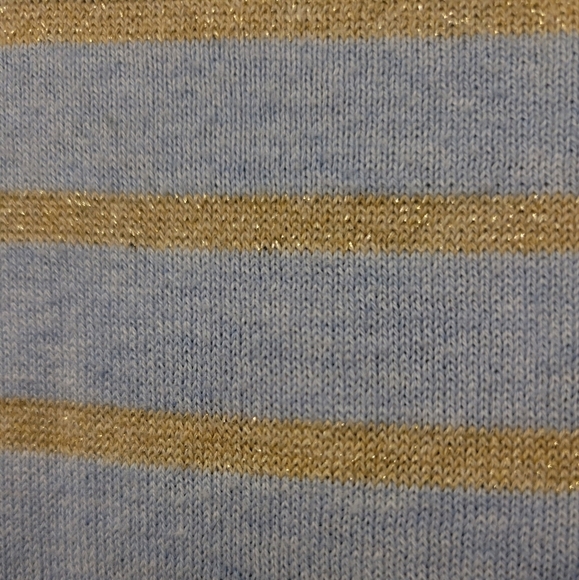 COPY - Lilly Pulitzer Cobo Cool Max knit Sweater Light Blue Gold Stripe size S - Picture 8 of 12
